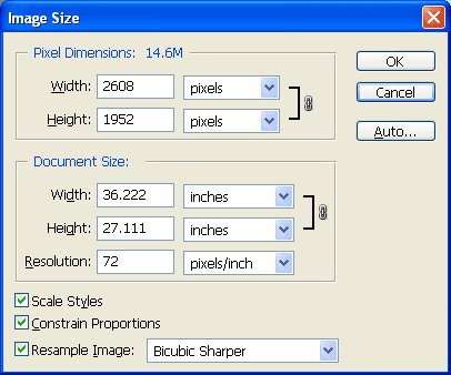 Photoshop image size dialog